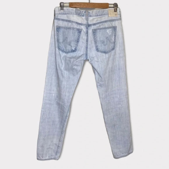 AG Adriano Goldschmied Light Wash Distressed The Nikki Crop Relaxed Jean Size 26 - Picture 8 of 11